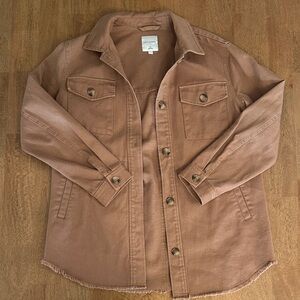 Gentle Fawn Rust Button-Up Jacket – XS Oversized Fit